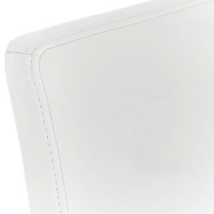 Silla de confidente OWEN. Exclusivo y moderno diseño con estructura en acero inoxidable y tapizada en piel negra