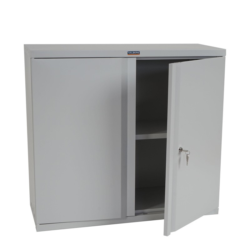 Armario archivador CARIN 2 PUERTAS 84x92x37 cm, gran capacidad y máxima robustez, color gris antracita