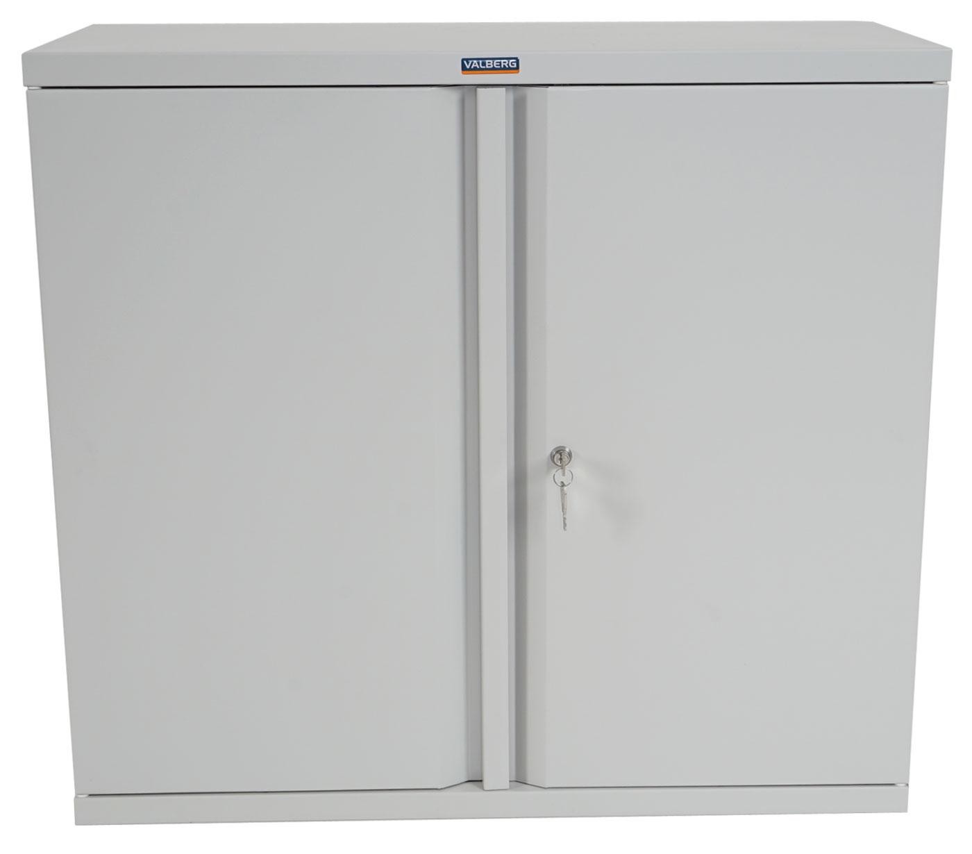 Armario Archivador CARIN 2 PUERTAS, 84x92x37 cm, en Acero, Color Gris Antracita