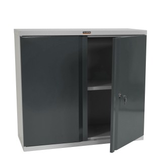 Armario archivador CARIN 2 PUERTAS 84x92x37 cm, gran capacidad y máxima robustez, color gris antracita 2