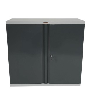 Armario archivador CARIN 2 PUERTAS 84x92x37 cm, gran capacidad y máxima robustez, color gris antracita 2