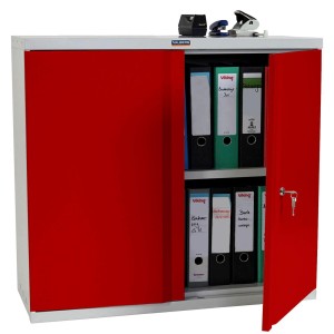 Armario archivador CARIN 2 PUERTAS 84x92x37 cm, gran capacidad y máxima robustez, color gris antracita