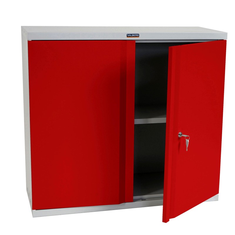 Armario archivador CARIN 2 PUERTAS 84x92x37 cm, gran capacidad y máxima robustez, color gris antracita