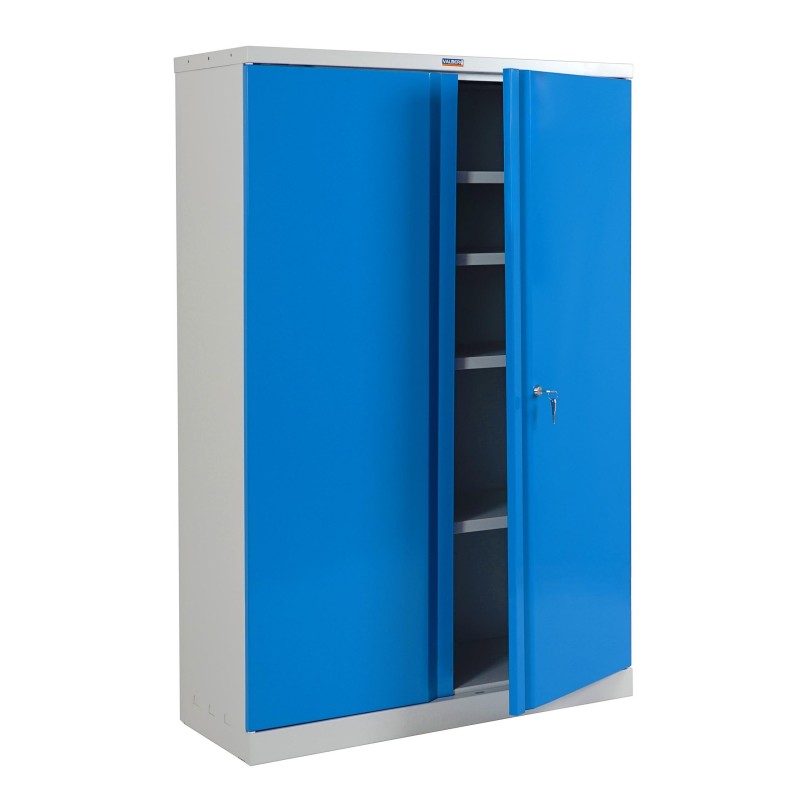 Armario archivador CARIN 2 PUERTAS 140x92x37 cm, gran capacidad y máxima robustez, color azul