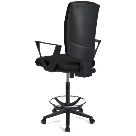 Taburete de oficina ATLAS en tela color negro