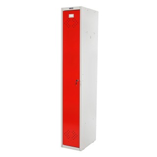 Taquilla BERIT 1 PUERTA , 183x30x50 cm, gran capacidad con compartimento individuales y máxima robustez, color rojo 2