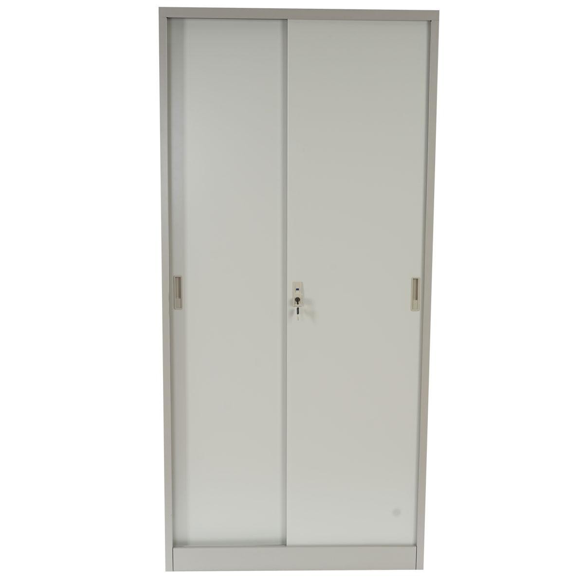 Archivador Metálico EDIT, 2 puertas correderas, 180x85x40 cm, en Acero, Color Azul