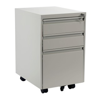 Archivador con ruedas KNUT, en metal, color gris