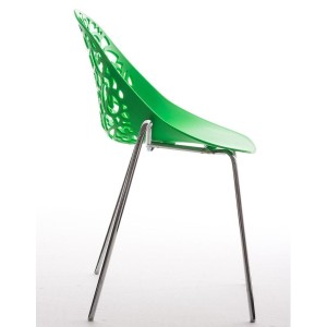 Silla de Confidente DENALI con estructura metálica apilable y exclusivo diseño en color negro