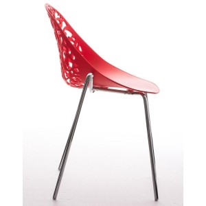 Silla de Confidente DENALI con estructura metálica apilable y exclusivo diseño en color negro