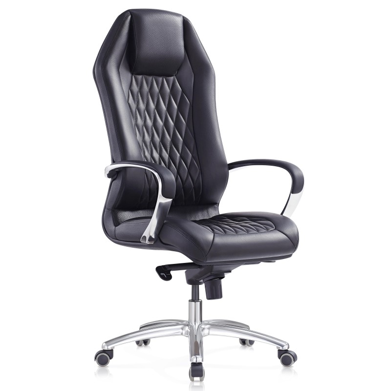 Sillón BATURA, homologado 8 horas y tapizado en piel natural color negro