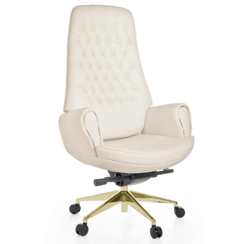 Sillón CERVINO, hecho a mano artesanalmente, diseño exclusivo con gran acolchado tapizado en piel natural color negro