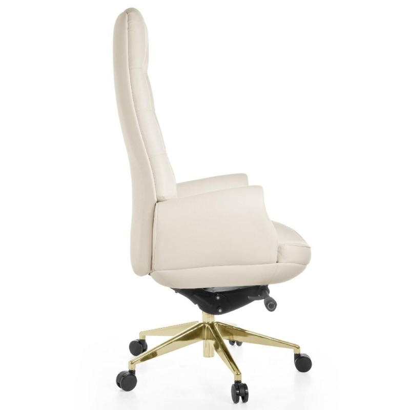 Sillón CERVINO, hecho a mano artesanalmente, diseño exclusivo con gran acolchado tapizado en piel natural color negro