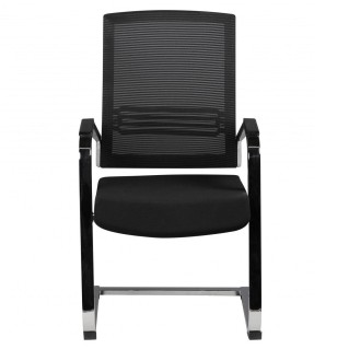 Silla de confidente ergonómica SHARY, tapizada en malla transirable color negro 2
