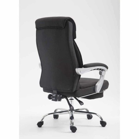 Sillón de Oficina OREGON TELA, Reposapiés Extensible, Gran Acolchado, en Negro