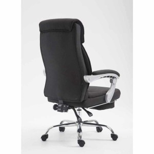 Sillón de Oficina OREGON TELA, Reposapiés Extensible, Gran Acolchado, en Negro