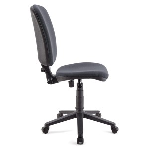 Silla de oficina CALIPSO SIN BRAZOS, respaldo ajustable, en tela negro