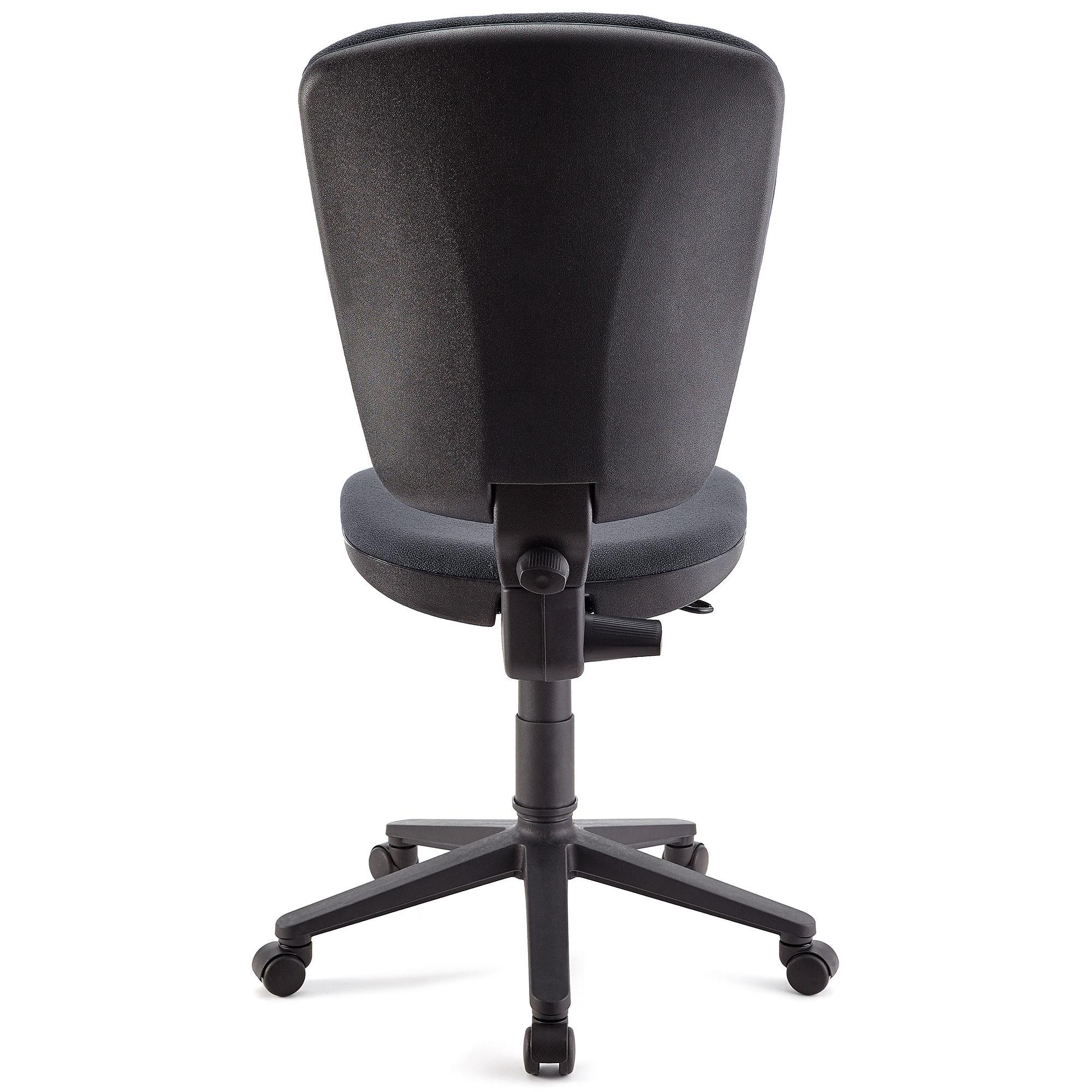 Silla de Oficina CALIPSO SIN BRAZOS, Respaldo Ajustable, En Tela Resistente, Color Negro
