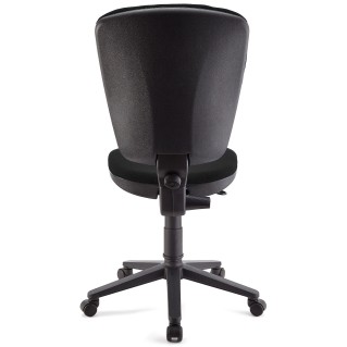 Silla de oficina CALIPSO SIN BRAZOS, respaldo ajustable, en tela negro 2