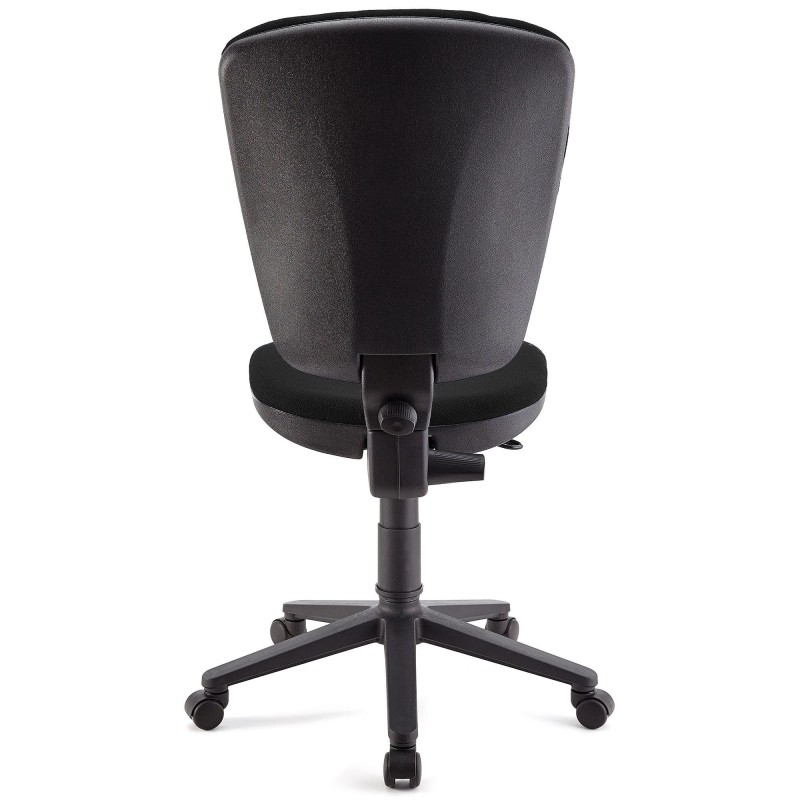 Silla de oficina CALIPSO SIN BRAZOS, respaldo ajustable, en tela negro