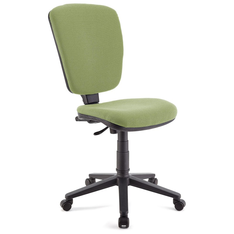 Silla de oficina CALIPSO SIN BRAZOS, respaldo ajustable, en tela negro