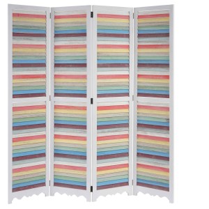Biombo GERD, 170x160x2cm, estructura de madera multicolor
