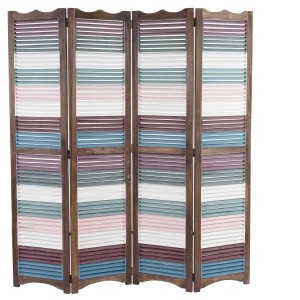 Biombo HAROLD, 170x160x2cm, estructura de madera multicolor