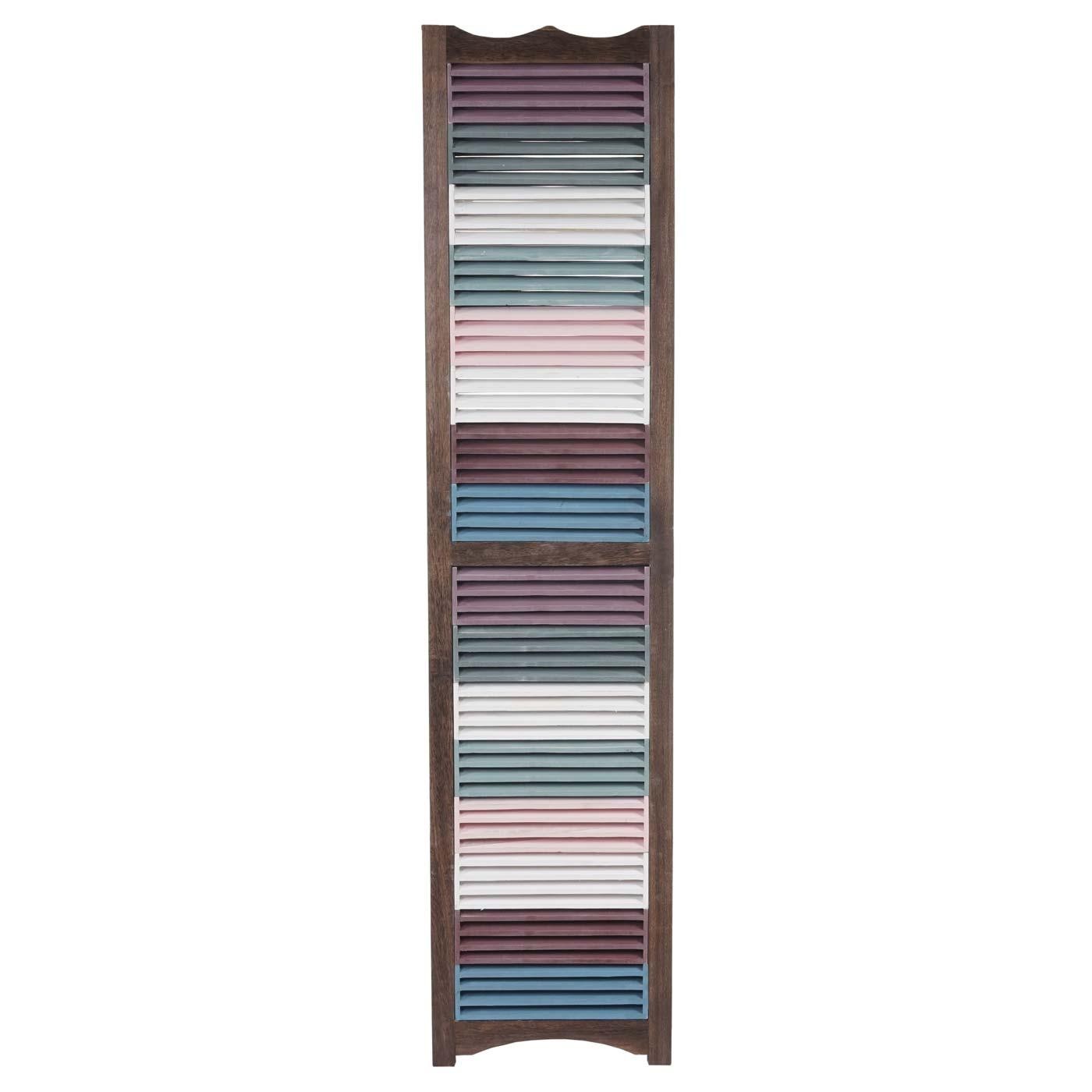 Biombo 4 paneles HAROLD, 170x160x2cm, Estructura de Madera en Marrón y Multicolor