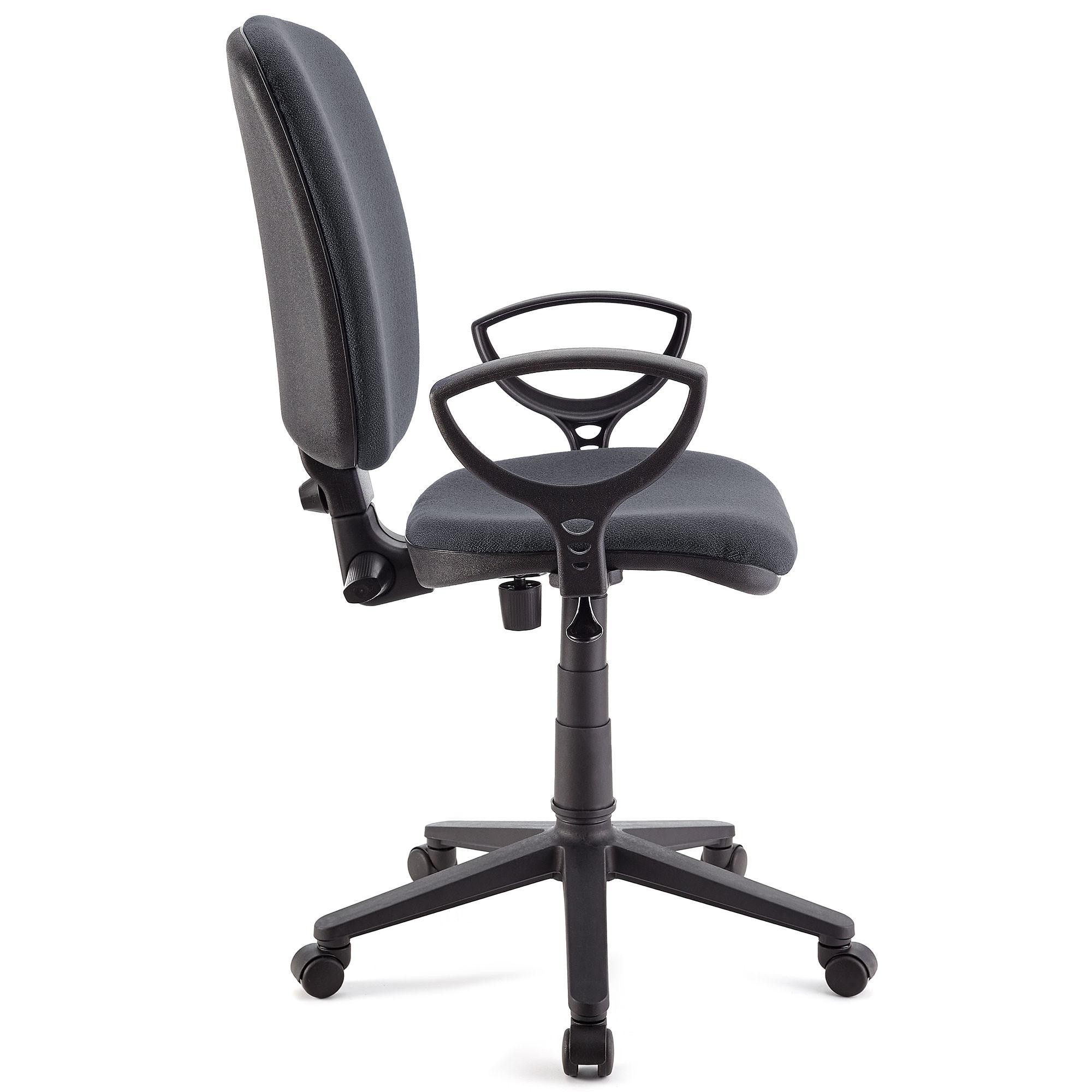 Silla de Oficina CALIPSO, Respaldo Ajustable, En Tela Resistente, Color Negro