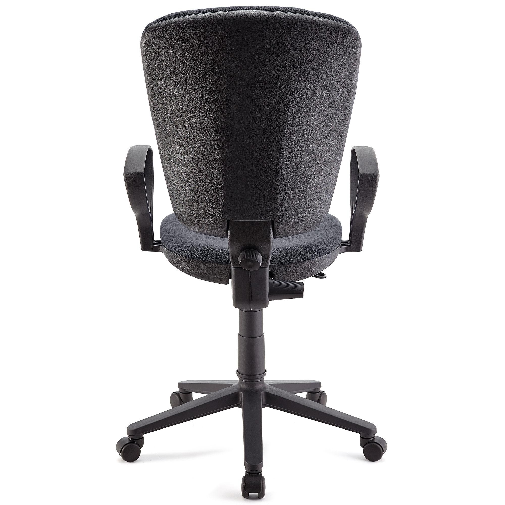 Silla de Oficina CALIPSO, Respaldo Ajustable, En Tela Resistente, Color Negro