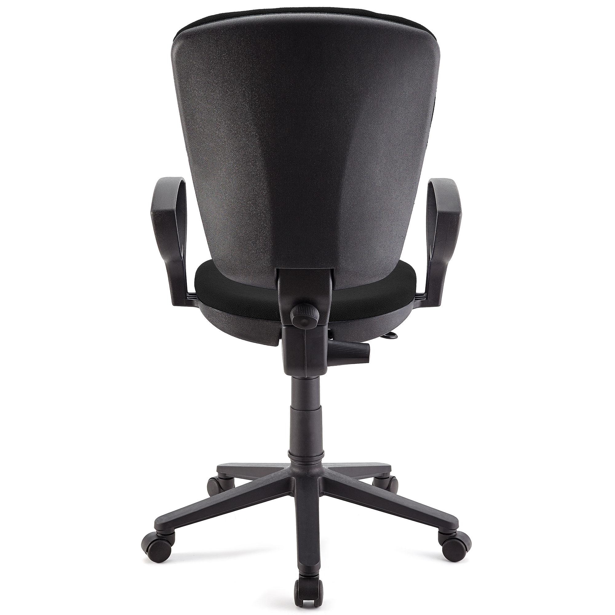 Silla de Oficina CALIPSO, Respaldo Ajustable, En Tela Resistente, Color Negro