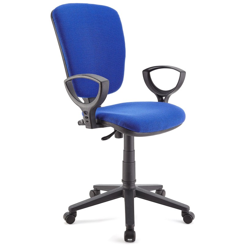 Silla de oficina CALIPSO, respaldo ajustable, en tela negra