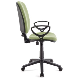 Silla de oficina CALIPSO, respaldo ajustable, en tela negra