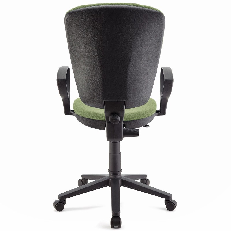 Silla de oficina CALIPSO, respaldo ajustable, en tela negra