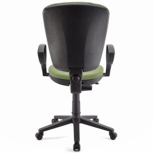 Silla de oficina CALIPSO, respaldo ajustable, en tela negra