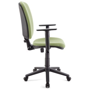 Silla de oficina CALIPSO PLUS, respaldo y brazos ajustables, en tela negra