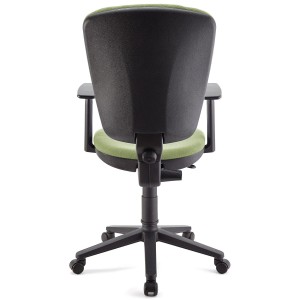 Silla de oficina CALIPSO PLUS, respaldo y brazos ajustables, en tela negra