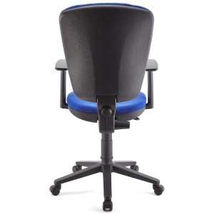 Silla de oficina CALIPSO PLUS, respaldo y brazos ajustables, en tela negra