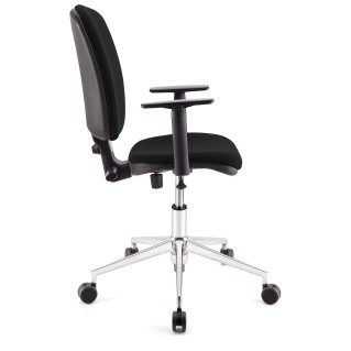 Silla de oficina CALIPSO PRO, respaldo y brazos ajustables, en tela negra 2