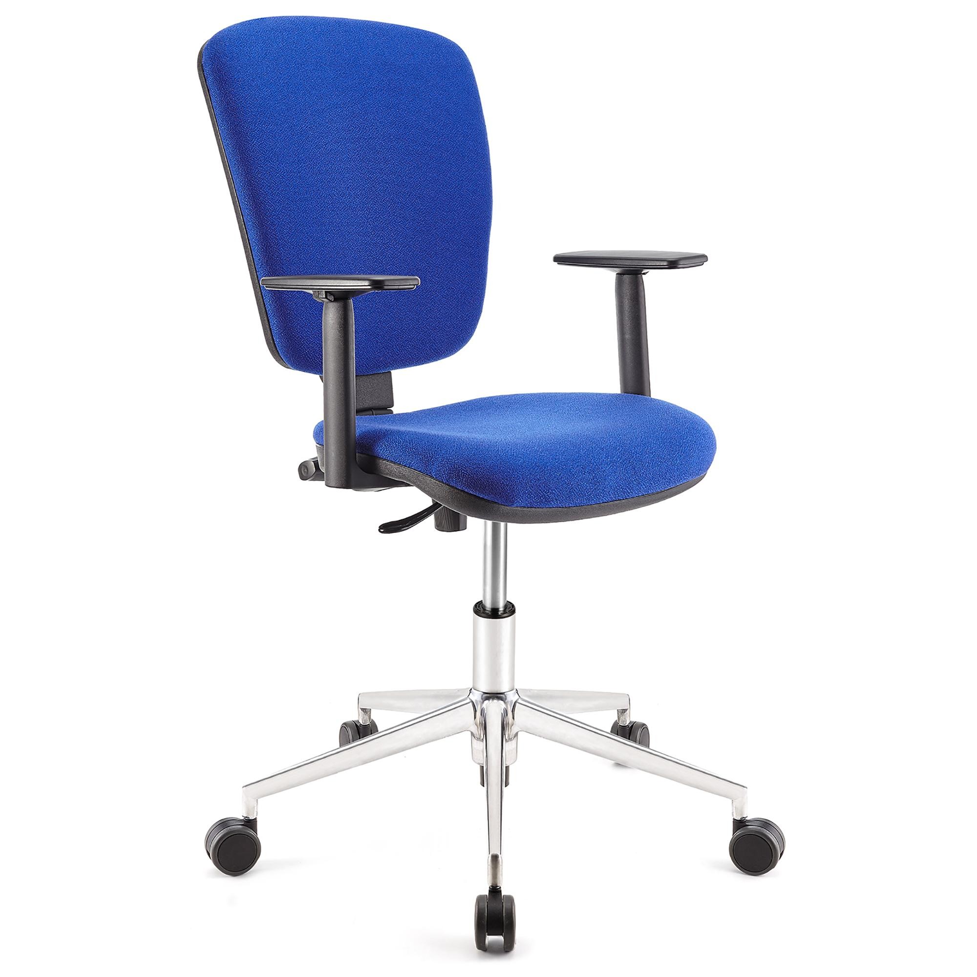 Silla de Oficina CALIPSO PRO, Respaldo y Brazos Ajustables, Base Metálica, En Tela Negro