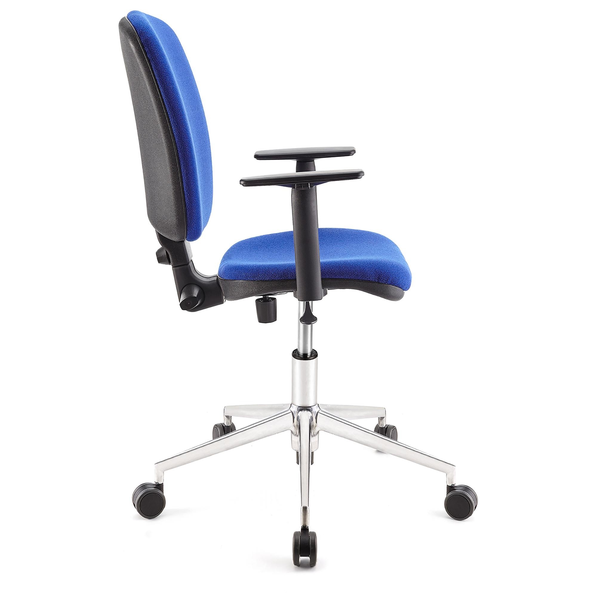 Silla de Oficina CALIPSO PRO, Respaldo y Brazos Ajustables, Base Metálica, En Tela Negro