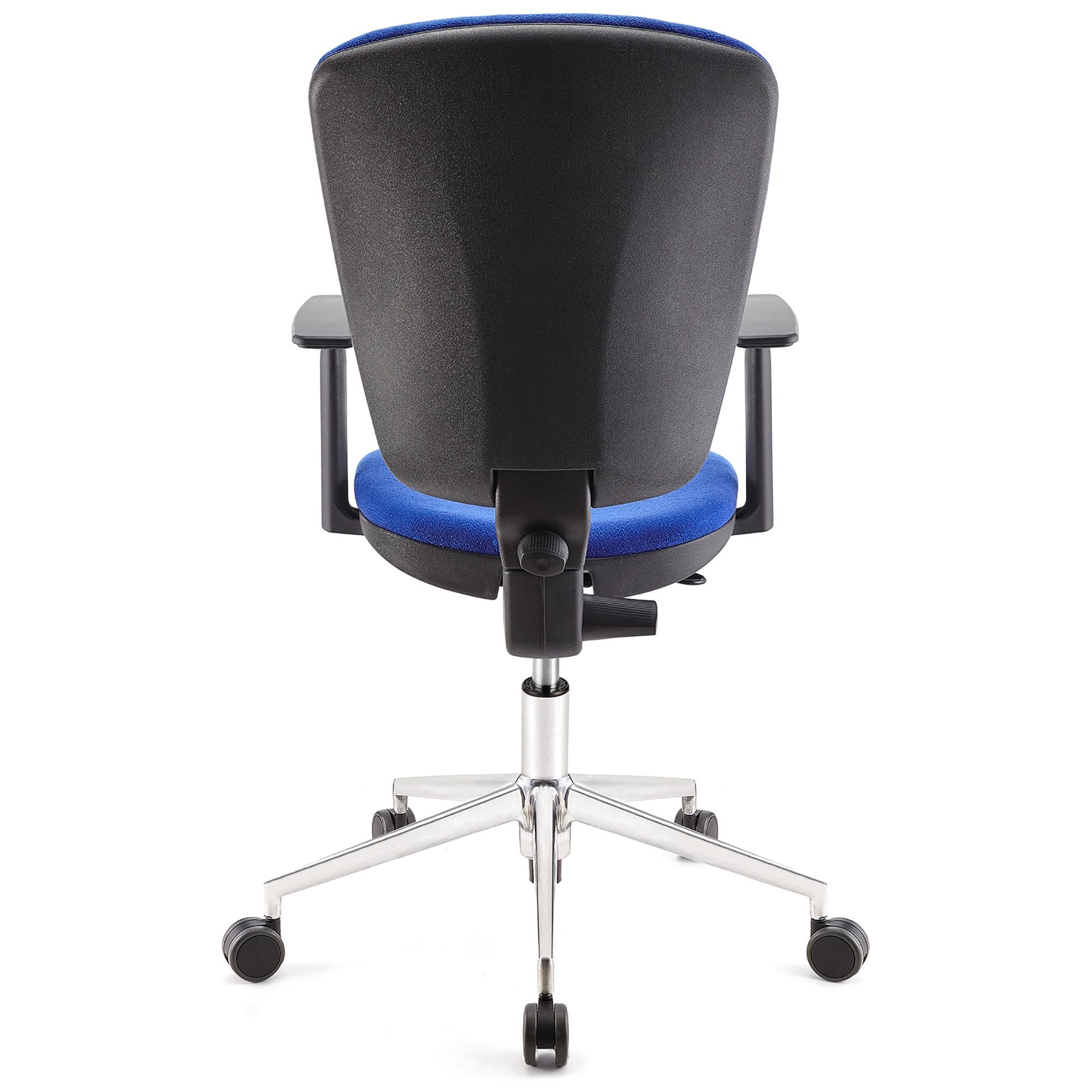 Silla de Oficina CALIPSO PRO, Respaldo y Brazos Ajustables, Base Metálica, En Tela Negro