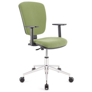 Silla de oficina CALIPSO PRO, respaldo y brazos ajustables, en tela negra
