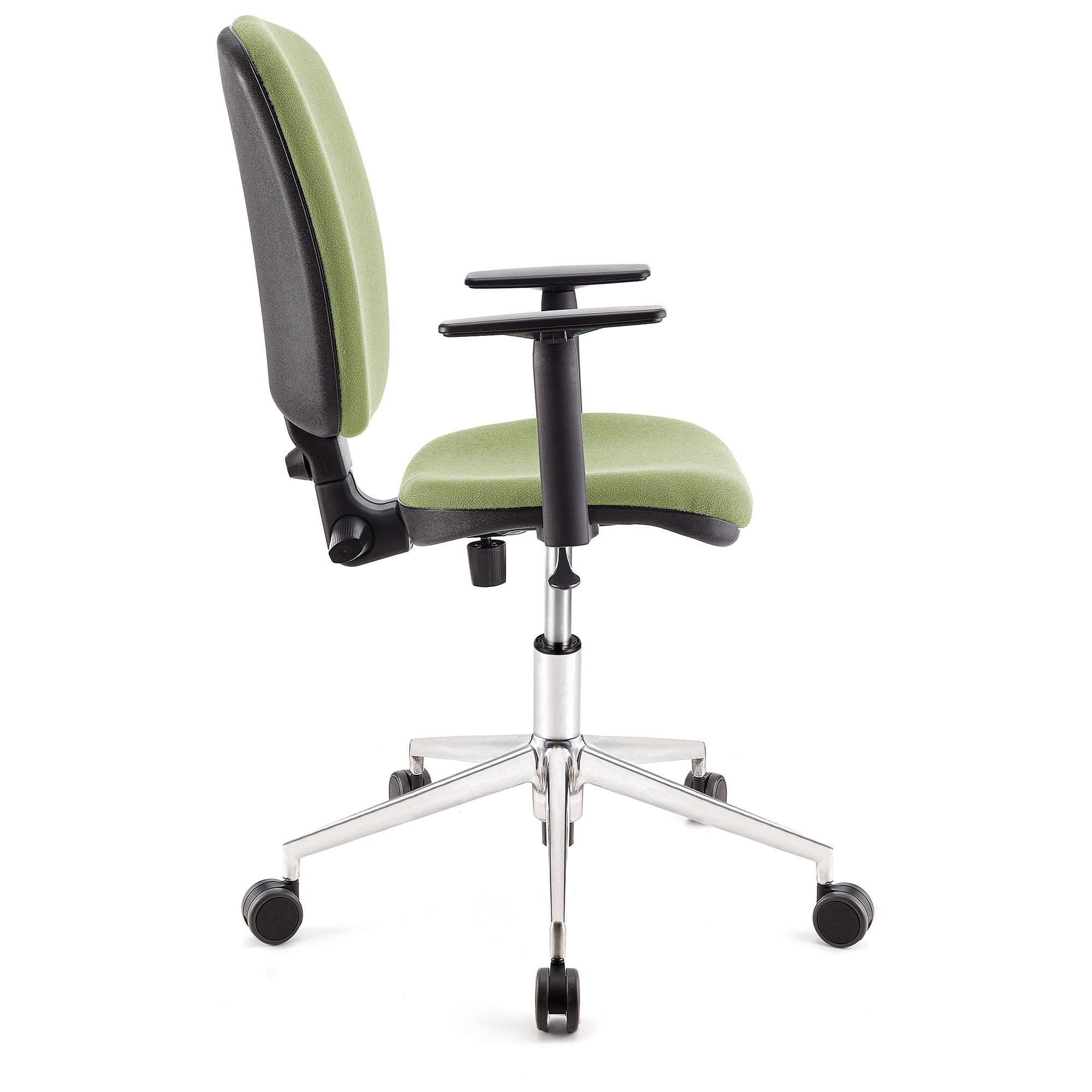 Silla de Oficina CALIPSO PRO, Respaldo y Brazos Ajustables, Base Metálica, En Tela Negro