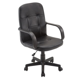 Sillas de oficina SKY PRo, gran acolchado, en piel color negro