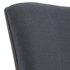 Silla de oficina ATLAS SIN BRAZOS, respaldo ajustable, en tela negra