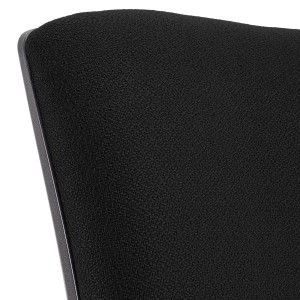 Silla de oficina ATLAS SIN BRAZOS, respaldo ajustable, en tela negra