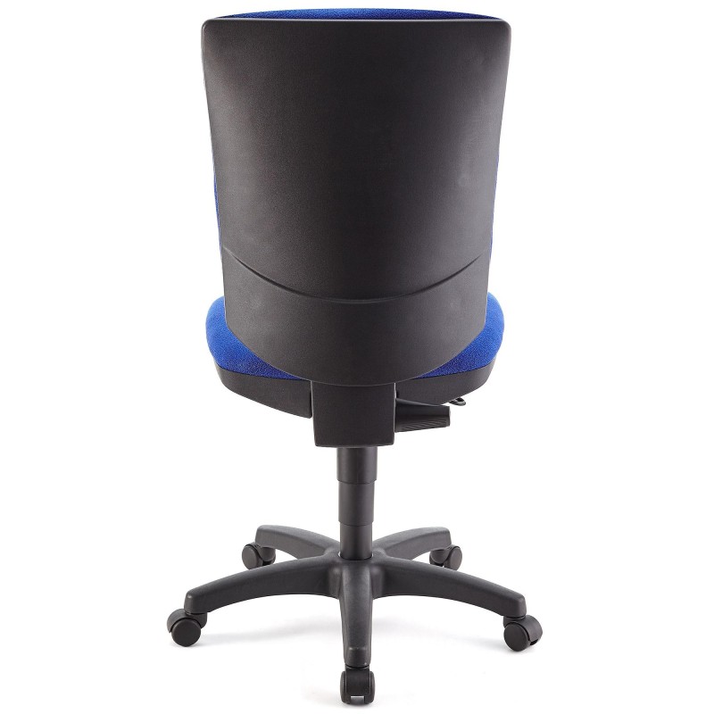 Silla de oficina ATLAS SIN BRAZOS, respaldo ajustable, en tela negra
