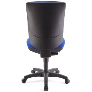 Silla de oficina ATLAS SIN BRAZOS, respaldo ajustable, en tela negra