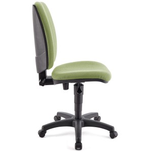 Silla de oficina ATLAS SIN BRAZOS, respaldo ajustable, en tela negra